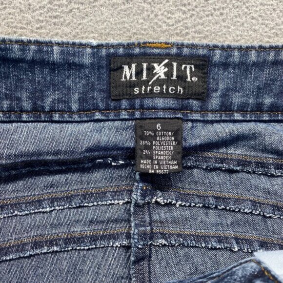Mixit Womens Denim Blue Jeans Size 6 Cotton Blend Medium Wash Stretch - Picture 3 of 11